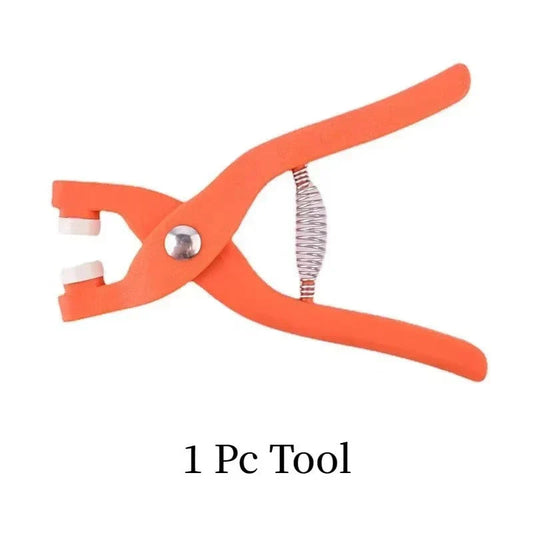 Orange wire stripper tool with a coiled spring mechanism displayed on a white background, designed for easy wire stripping, cable cutting, and electrical repair work with improved grip and control.